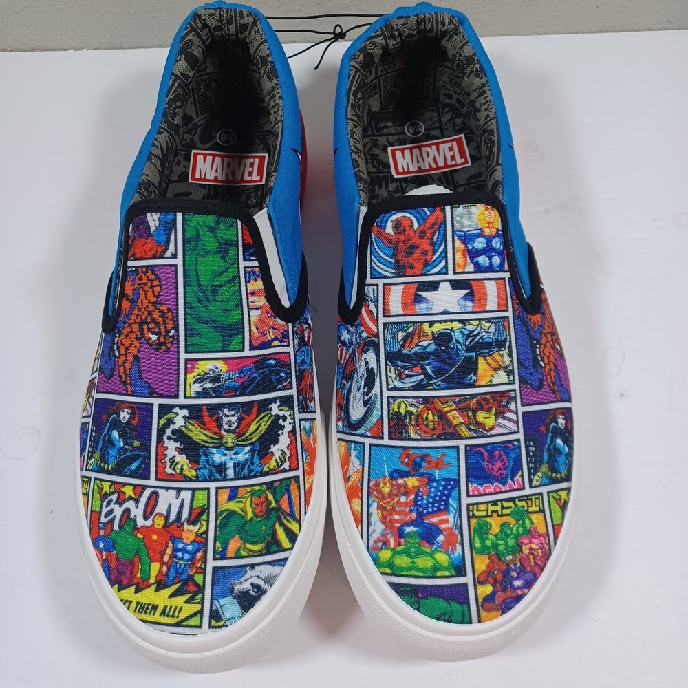 Marvel‎ Mens Super Hero Ground Up Captain America Hulk Slip On Casual Shoes 9.5